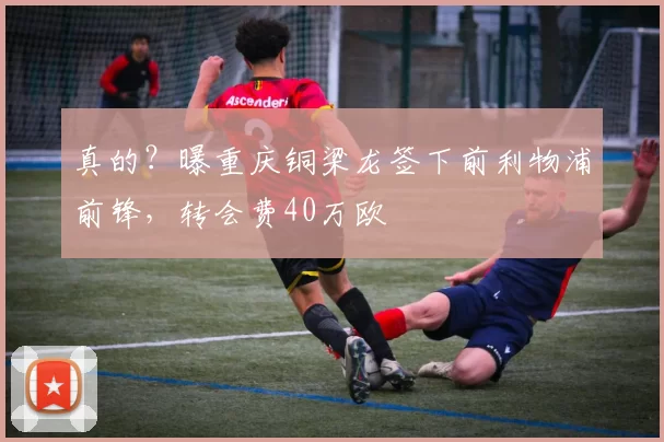 真的?曝重庆铜梁龙签下前利物浦前锋,转会费40万欧