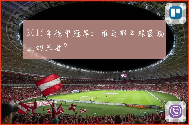 2015年德甲冠军:谁是那年绿茵场上的王者?